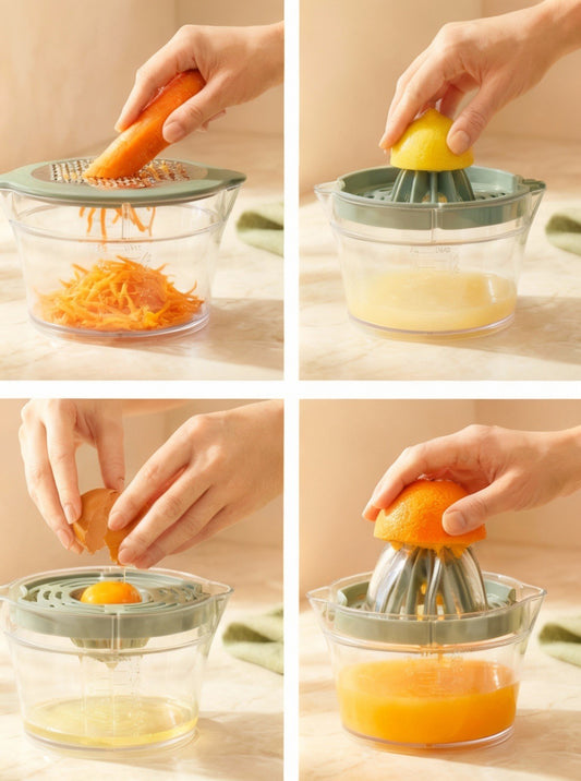 MultiChef Pro | 5 Fonksiyonlu Limon Sıkacağı & Mutfak Yardımcısı