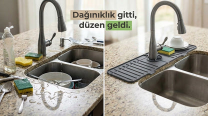 Gri Beyaz Musluk Altı