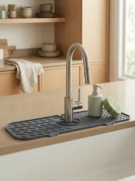 Gri Çift Desenli Musluk Altı