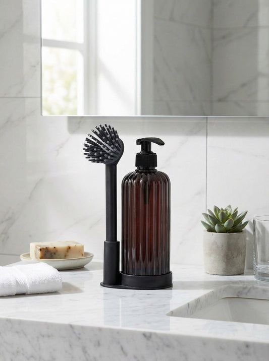 Mapple Home Pratik Mutfak Seti | Sabunluk & Silikon Fırça Standlı