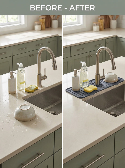 Gri Beyaz Musluk Altı