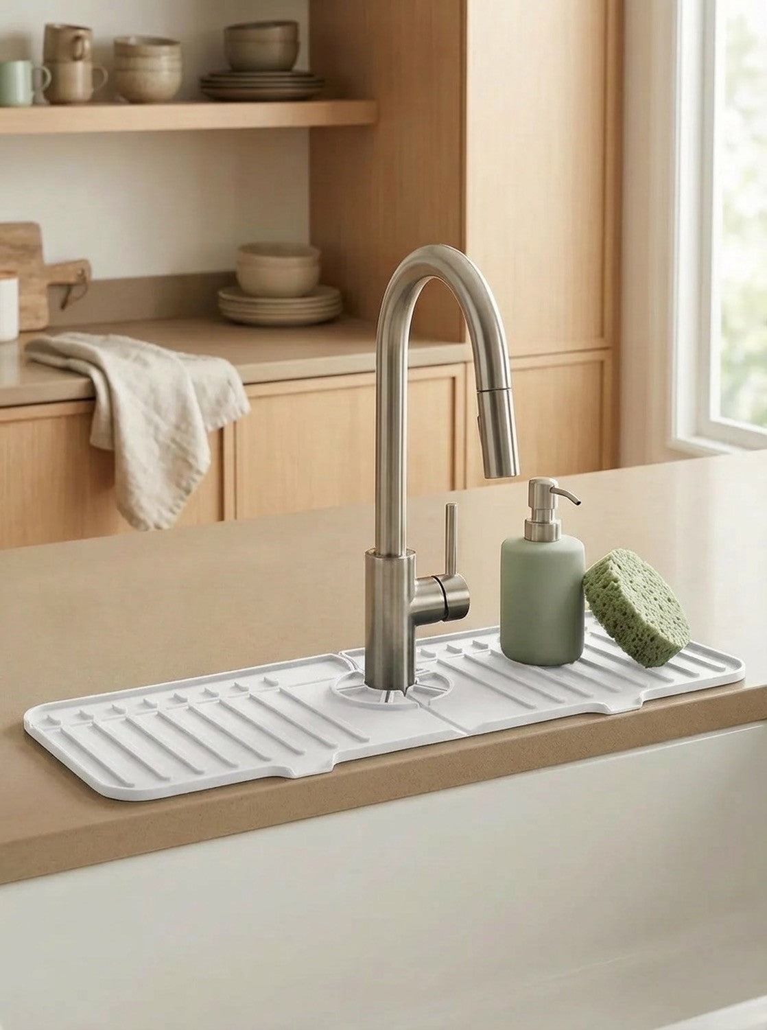 Gri Beyaz Musluk Altı