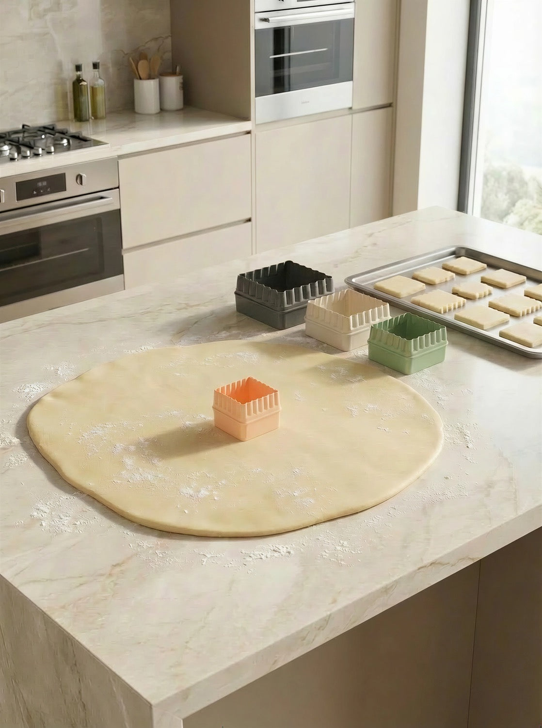 Çift Taraflı 10’lu Geometrik Kurabiye Kalıp Seti