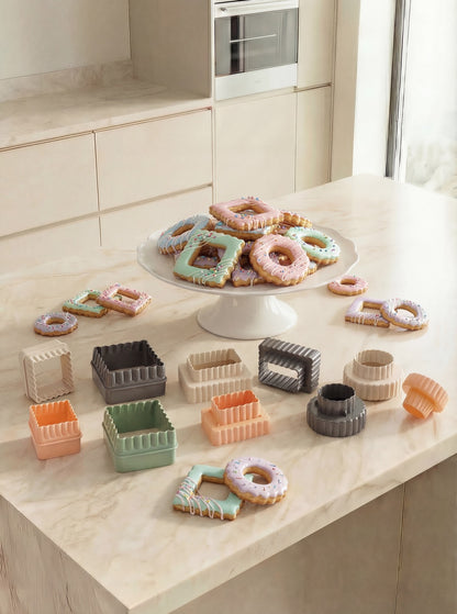 Çift Taraflı 10’lu Geometrik Kurabiye Kalıp Seti