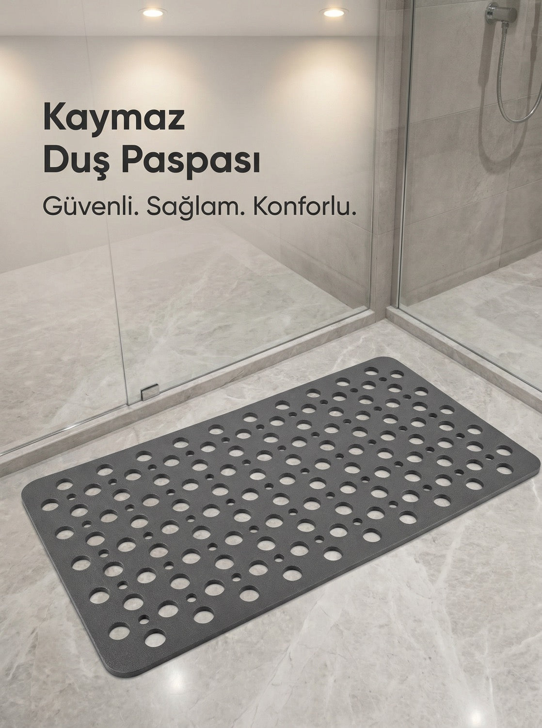 Kaymaz Masajlı Vantuzlu Banyo & Duş Paspası
