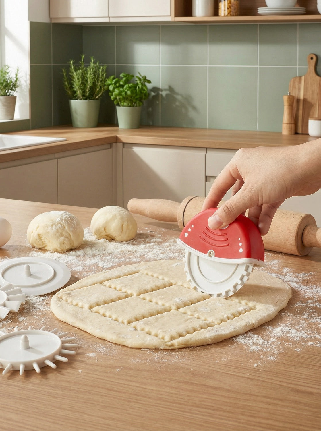 4 başlıklı hamur kesme aparatı