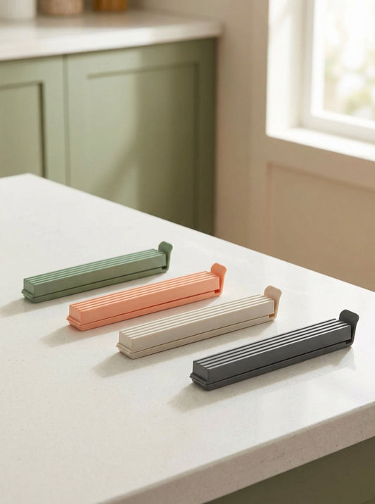 12'li Pratik Poşet Klipsi Renkli Pratik Poşet Ağzı Kapatıcı