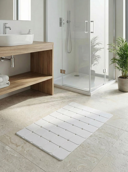 Aqua Luxe Vantuzlu Duş Kaydırmazı Katlanabılir Kaydırmaz Su Emici Banyo Paspası