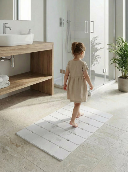 Aqua Luxe Vantuzlu Duş Kaydırmazı Katlanabılir Kaydırmaz Su Emici Banyo Paspası